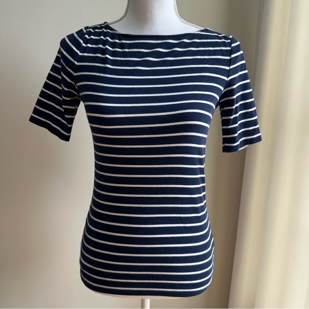 Ralph‎ Lauren Striped Black and White Top Size Small